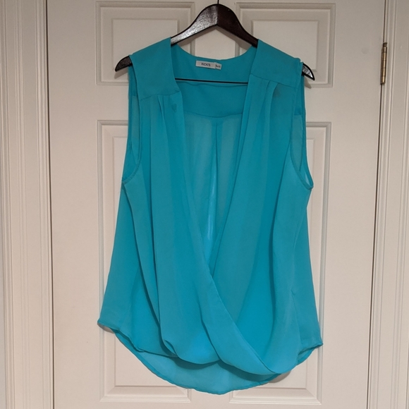 Ricki's Tops - 🚩2 for $15 - Ricki's Aqua Blue Chiffon Top